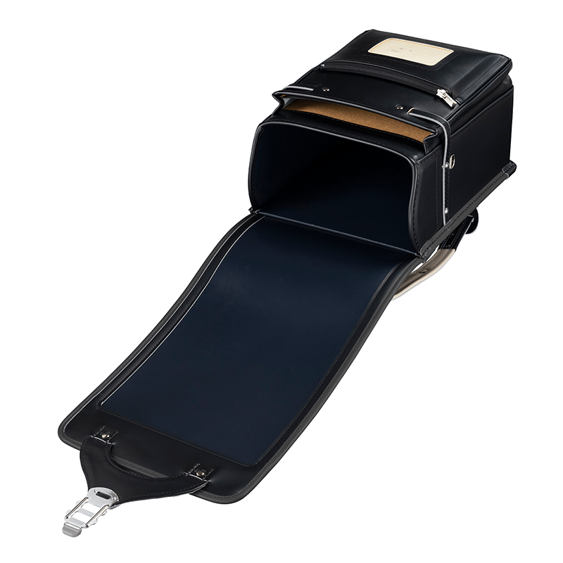 フィットちゃんランドセルベーシック軽量(クロ×メタルグレー)安ピカッタイプ