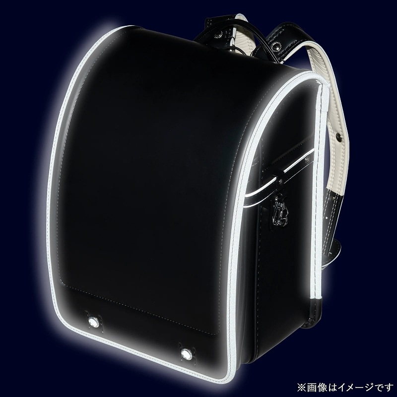 フィットちゃんランドセルベーシック軽量(クロ×メタルグレー)安ピカッタイプ