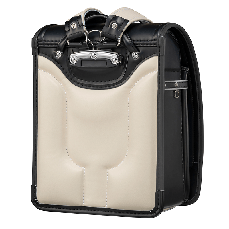 フィットちゃんランドセルベーシック軽量(クロ×メタルグレー)安ピカッタイプ