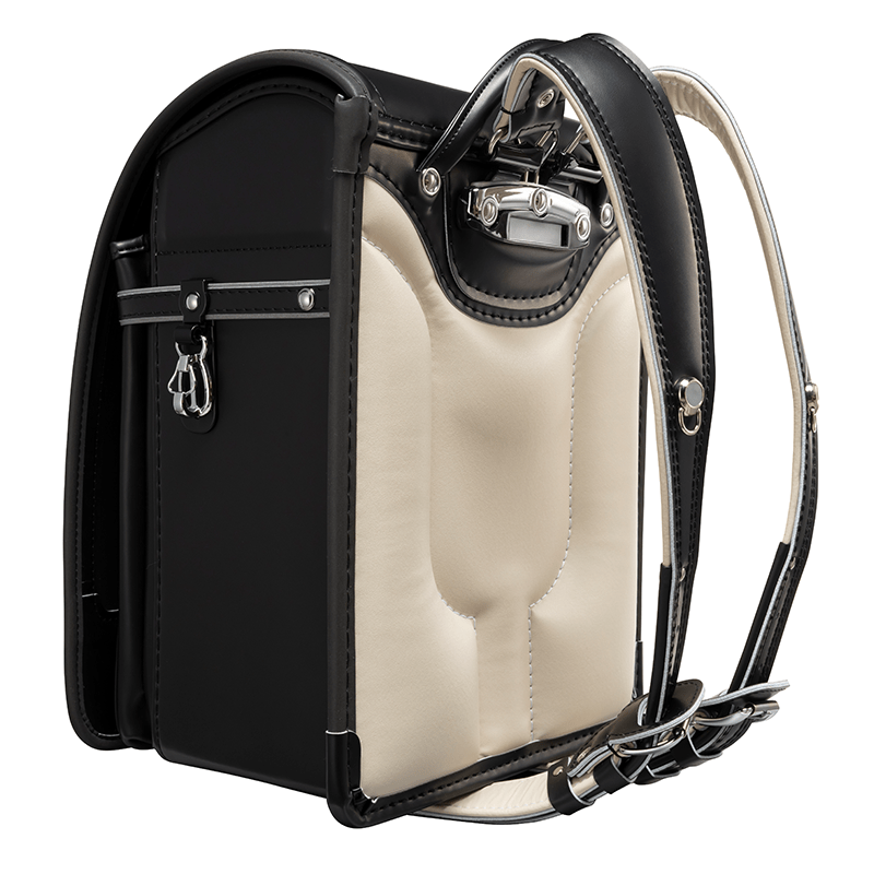 フィットちゃんランドセルベーシック軽量(クロ×メタルグレー)安ピカッタイプ