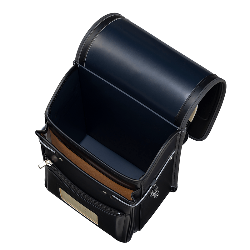 フィットちゃんランドセルベーシック軽量(クロ×メタルグレー)安ピカッタイプ