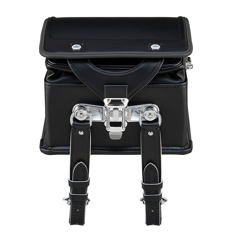 フィットちゃんランドセルベーシック軽量(クロ×メタルグレー)安ピカッタイプ