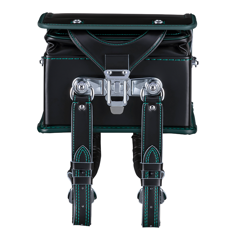 フィットちゃんランドセル アレモ(クロ×グリーン)安ピカッタイプ+楽ッション軽量タイプ