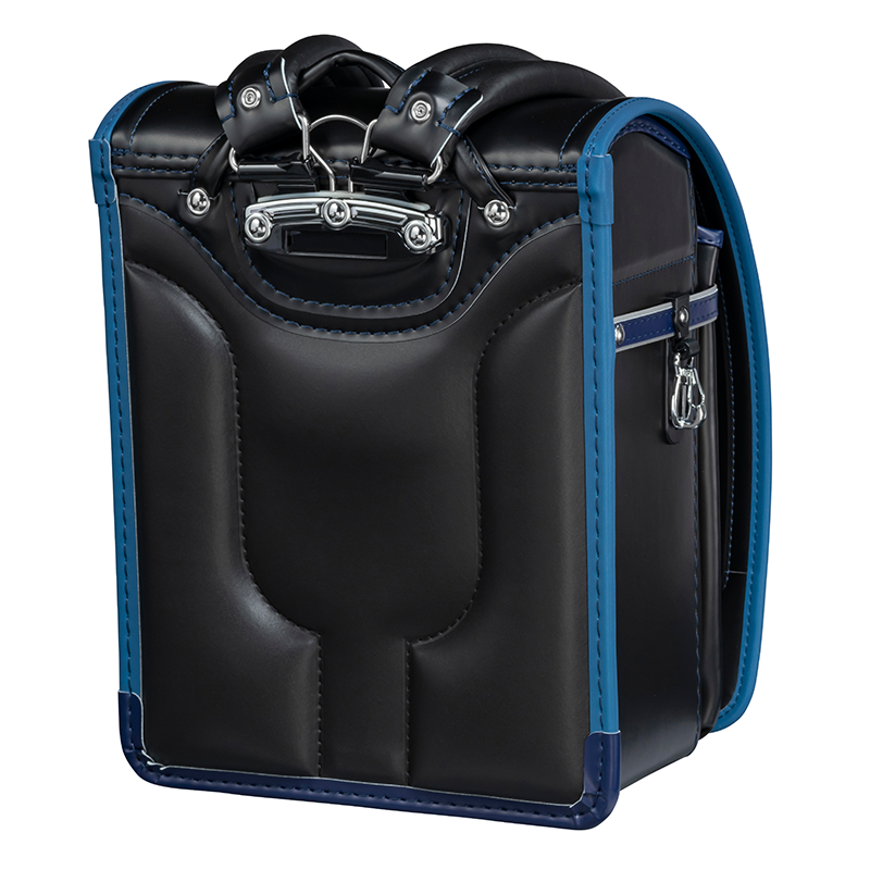 フィットちゃんランドセル アレモ(クロ×マリン)安ピカッタイプ+楽ッション軽量タイプ