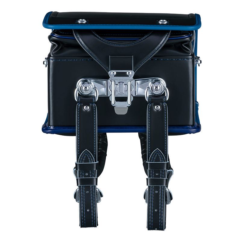 フィットちゃんランドセル アレモ(クロ×マリン)安ピカッタイプ+楽ッション軽量タイプ