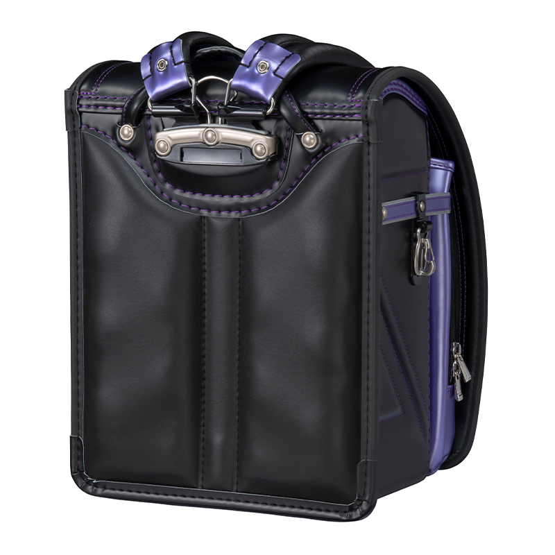 フィットちゃんランドセル ストリートファイン(クロ×パールラベンダー)安ピカッタイプ+楽ッション