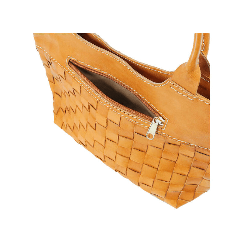 zucchero filato（ズッケロフィラート）本革ハンドバッグブラウンB5