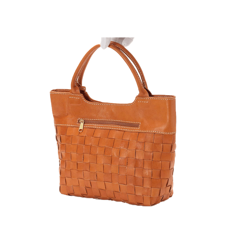 zucchero filato（ズッケロフィラート）本革ハンドバッグブラウンB5