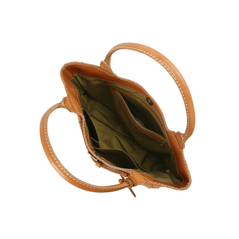 zucchero filato（ズッケロフィラート）本革ハンドバッグブラウンB5