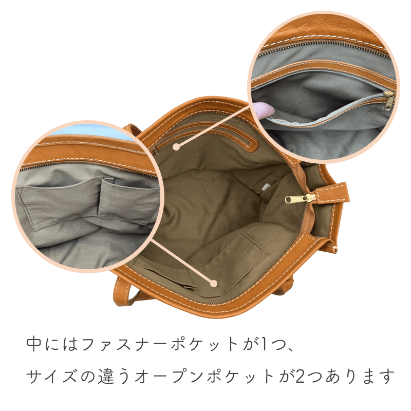 zucchero filato（ズッケロフィラート）本革キャンバス素材 トートバッグ