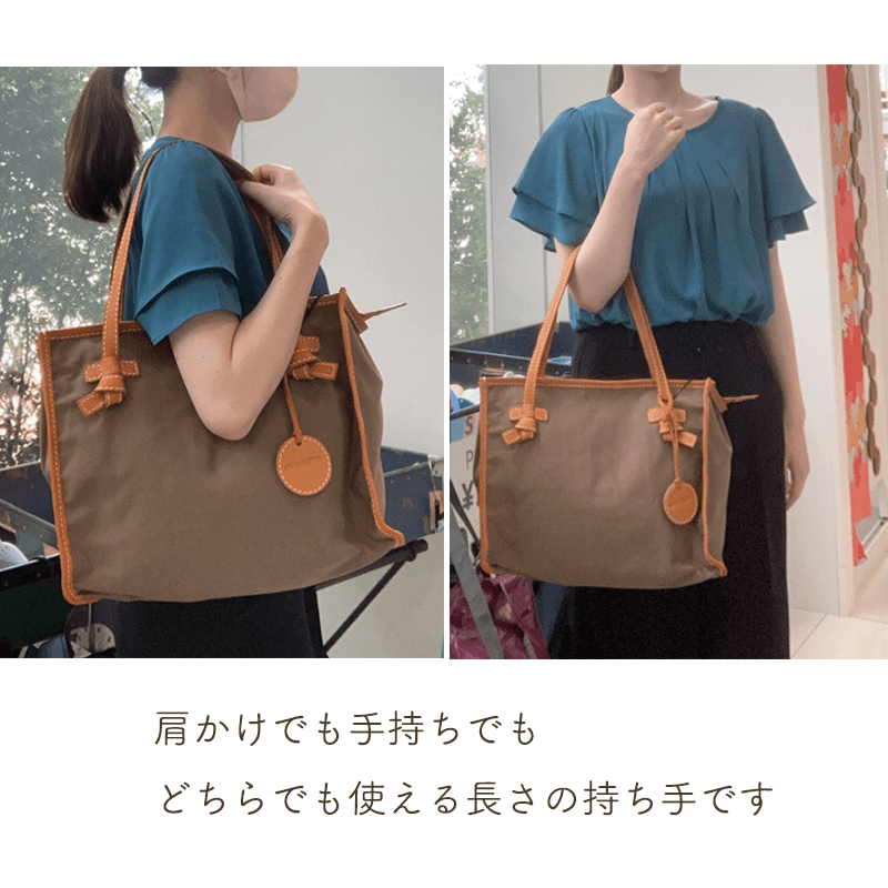 zucchero filato（ズッケロフィラート）本革キャンバス素材 トートバッグ