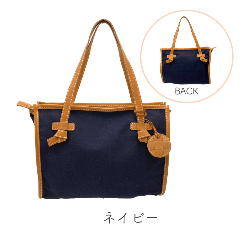 zucchero filato（ズッケロフィラート）本革キャンバス素材 トートバッグ