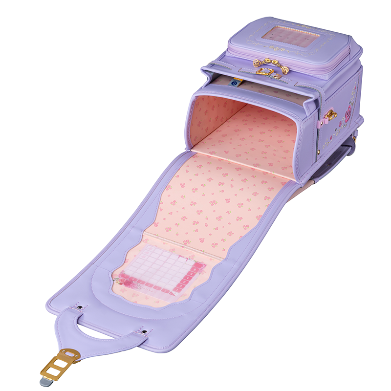 フィットちゃんランドセルロイヤルローズプルミエール(ぺールラベンダー×ぺールラベンダー)安ピカッタイプ＋楽ッション　