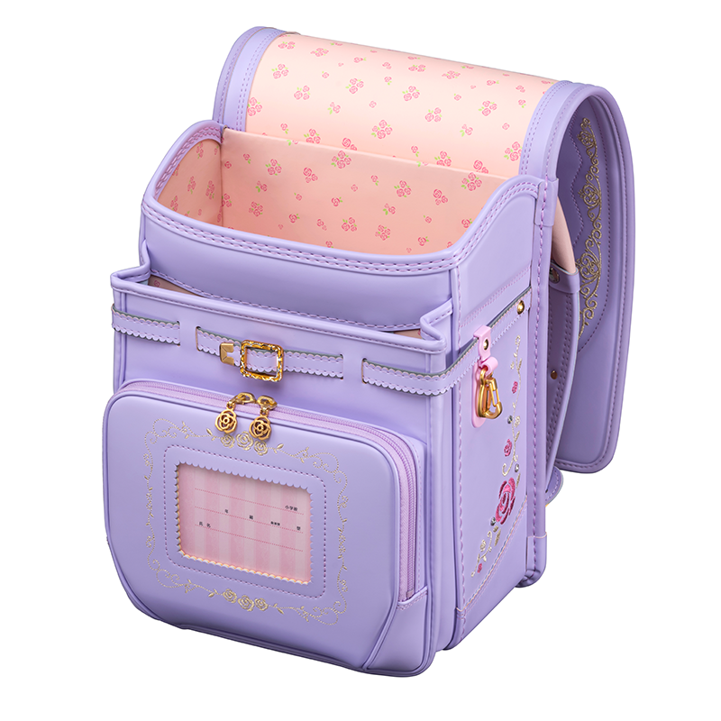 フィットちゃんランドセルロイヤルローズプルミエール(ぺールラベンダー×ぺールラベンダー)安ピカッタイプ＋楽ッション　