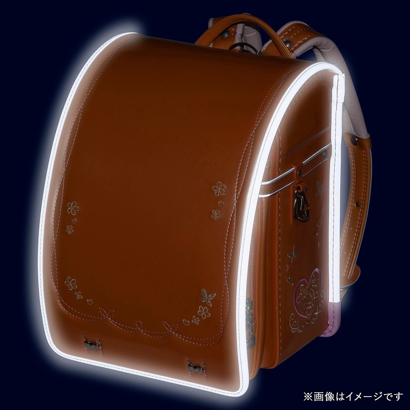 フィットちゃんランドセルプラチナフラワー(パールオレンジ