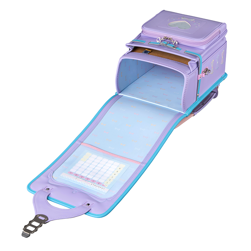 フィットちゃんランドセルパステルガール(ペールラベンダー×アクア)安ピカッタイプ＋楽ッション