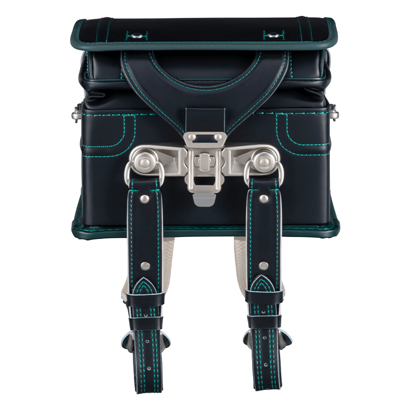 フィットちゃんランドセルグッドボーイ(クロ×グリーン)安ピカッタイプ