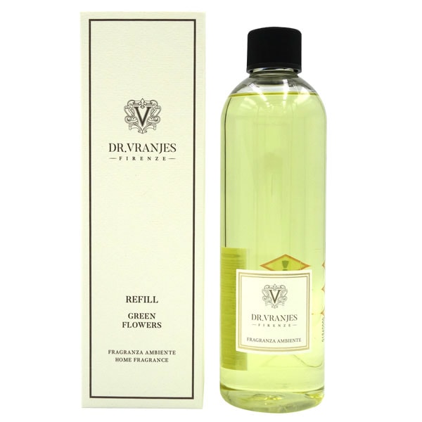 ドットール ヴラニエス DR. VRANJES リードディフューザーリフィル (詰替え用) グリーンフラワー(GREENFLOWERS) 500ml【送料無料】【パッケージデザイン混在】【ギフト】 ドットール ヴラニエス DR. VRANJES リードディフューザーリフィル (詰