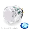 ڥϥ߼ LED 30 ñʡQanba 30mm LED Arcade Button with Blue LED  30mm LED ߥ͡  ܥ ֥롼 LED
