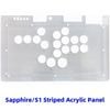 Qanba Sapphire S1 Arcade Controller Striped Transparent Acrylic Panal ������� ���ե����� ��С��쥹 ���������� ����ȥ����顼 Ʃ�� �������ѥͥ� ���ȥ饤����