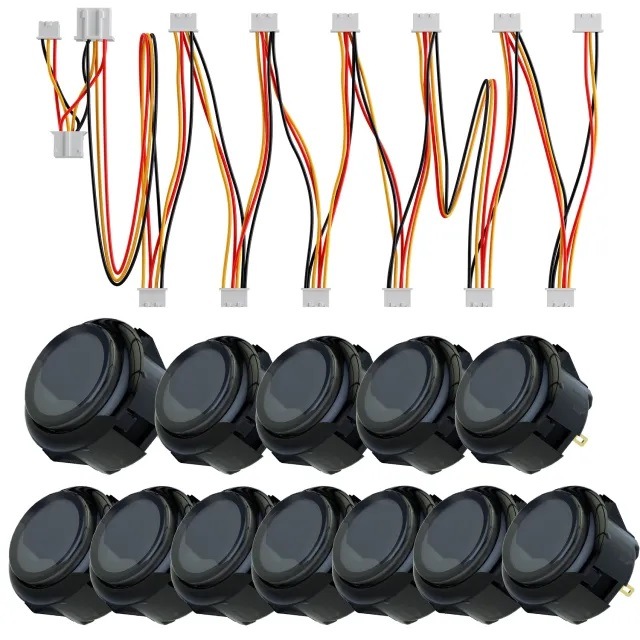 �ڥϥ���߼� RGB LED 30��&24��&LED �����֥� �Х�ɥ륻�åȡ�Qanba Gravity KS RGB LED Illuminated Buttons & LED Cable ������� ����ӥƥ� KS RGB LED �ȸ��� �ᥫ�˥��륹���å� ���������� �ܥ��� 30&24mm&LED �����֥륻�å�