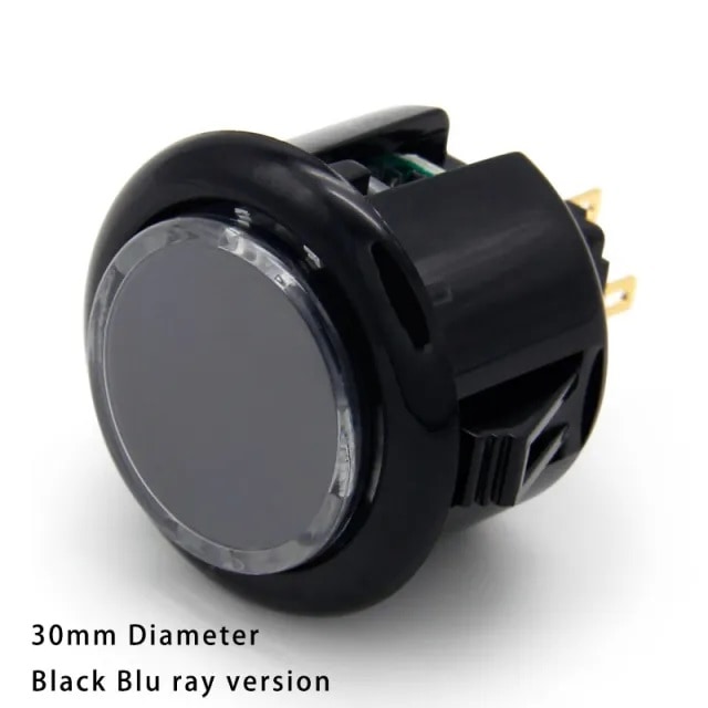 �ڥϥ���߼� LED 30�� ñ�ʡ�Qanba 30mm LED Arcade Button with Blue LED ������� 30mm LED ����ߥ͡������ ���������� �ܥ��� �֥롼 LED