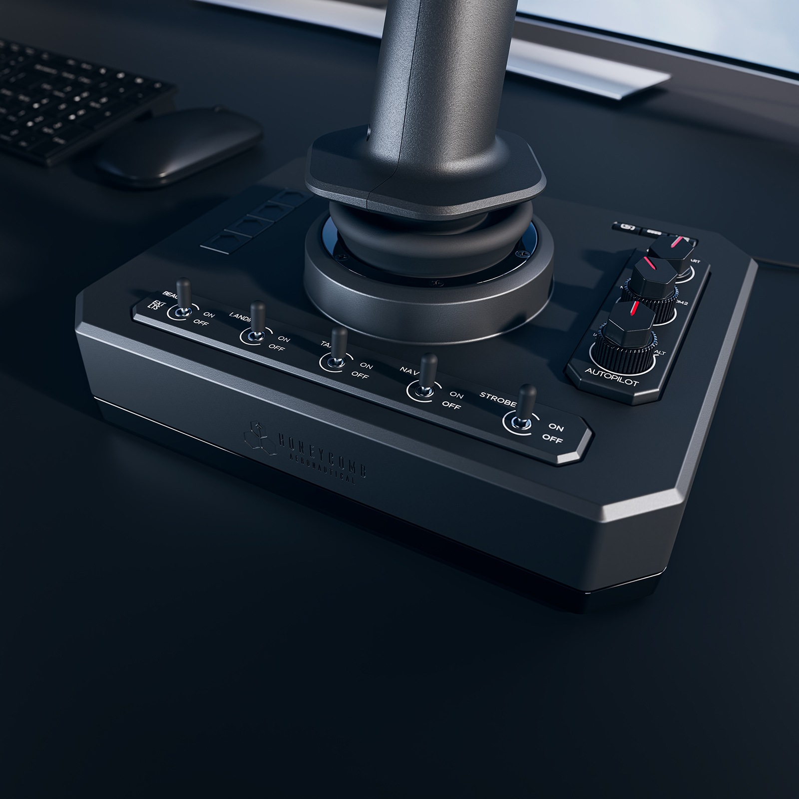 Honeycomb Aeronautical FOXTROT AVIATION STICK �ϥ˥��२�����Ρ��ƥ����� �ե��å����ȥ��å� ���ӥ�������� ���ƥ��å� �����Х������åȤ䥢�����Хåȵ��ʤɥ��ƥ��å����Ҷ����˺�Ŭ 5�Ĥ������������å� 4�ĤΥץ�������ǽ�ʥ��������ܥ��� ��˥��񹳥����ƥ� ¿��ǽ�����å��ѥͥ���� HC003363