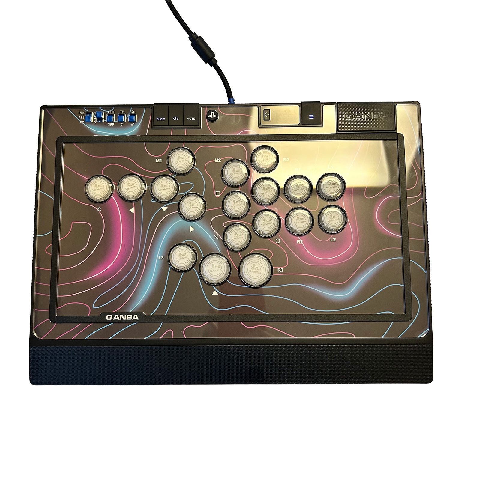 QANBA SAPPHIRE レバーレスコントローラー　アケコン 18ボタン ストローク調整可能] Qanba SAPPHIRE S1 Arcade Controller