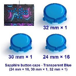 Qanba Sapphire S1 Arcade Controller Button Cap Kit ������� ���ե����� ��С��쥹 ���������� ����ȥ����顼 �ܥ��� ����åץ��å� ��������å� 18�����ꥻ�å� �Хꥨ�������