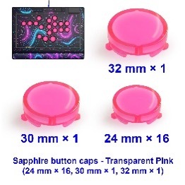 Qanba Sapphire S1 Arcade Controller Button Cap Kit ������� ���ե����� ��С��쥹 ���������� ����ȥ����顼 �ܥ��� ����åץ��å� ��������å� 18�����ꥻ�å� �Хꥨ�������