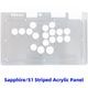 Qanba Sapphire S1 Arcade Controller Striped Transparent Acrylic Panal ������� ���ե����� ��С��쥹 ���������� ����ȥ����顼 Ʃ�� �������ѥͥ� ���ȥ饤����