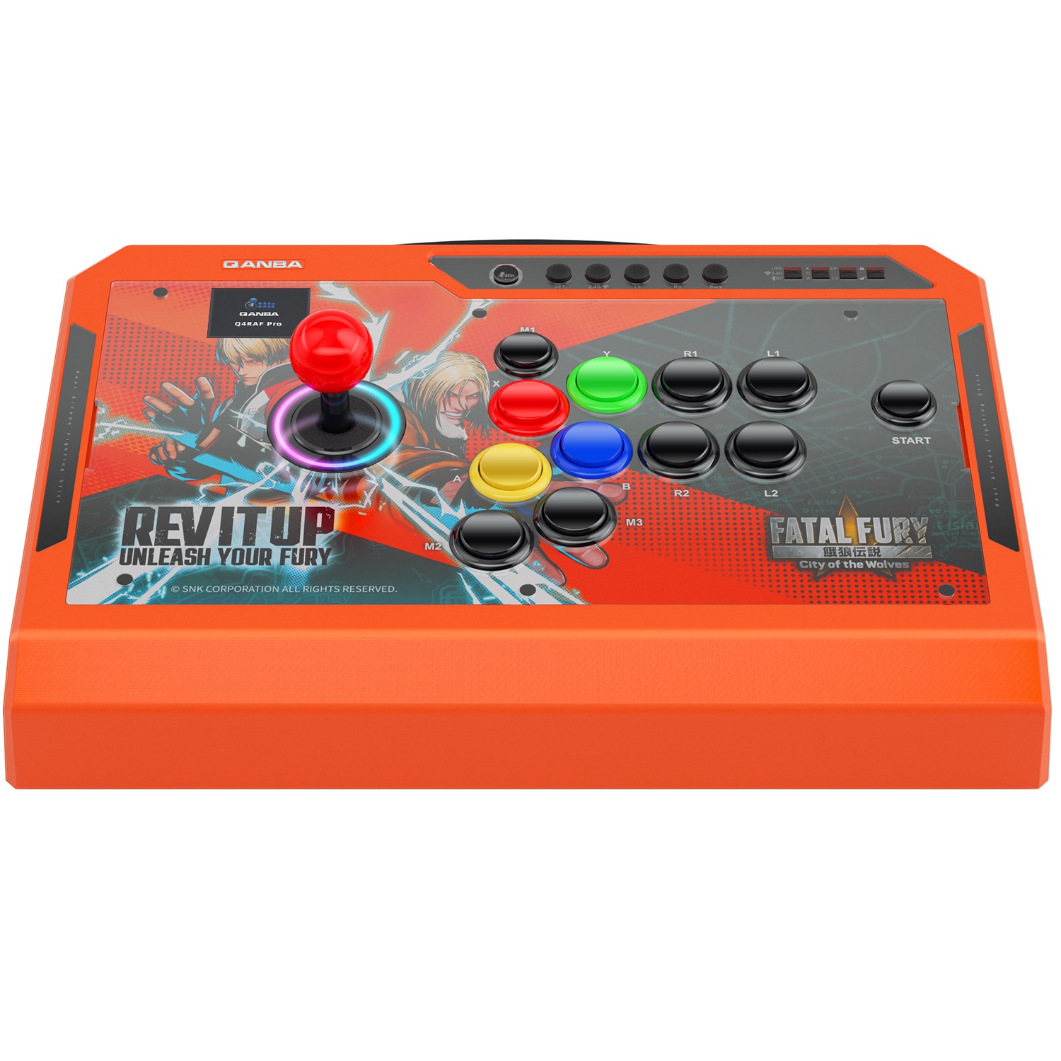 Qanba Q4 RAF Pro 8K Arcade Fight Stick - SNK�����饤���󥹾��� ��ϵ���� ������ ������� Q4 �ץ� 8K ���������� �ե����� ���ƥ��å� (PC�б�) 8000Hz �ݡ���󥰥졼�� Ķ��®�쥹�ݥ� 11�ܥ��� �����������ϥޥåԥ� OLED��˥��� ͭ��/2.4G/Bluetooth��³ �����Ż����ܥ���/��С�����  ��Ŭ�ޡ���������