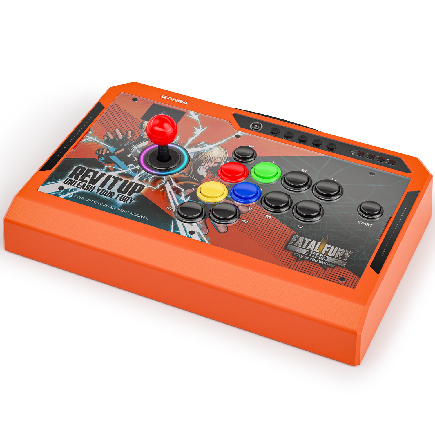 Qanba Q4 RAF Pro 8K Arcade Fight Stick - SNK�����饤���󥹾��� ��ϵ���� ������ ������� Q4 �ץ� 8K ���������� �ե����� ���ƥ��å� (PC�б�) 8000Hz �ݡ���󥰥졼�� Ķ��®�쥹�ݥ� 11�ܥ��� �����������ϥޥåԥ� OLED��˥��� ͭ��/2.4G/Bluetooth��³ �����Ż����ܥ���/��С�����  ��Ŭ�ޡ���������