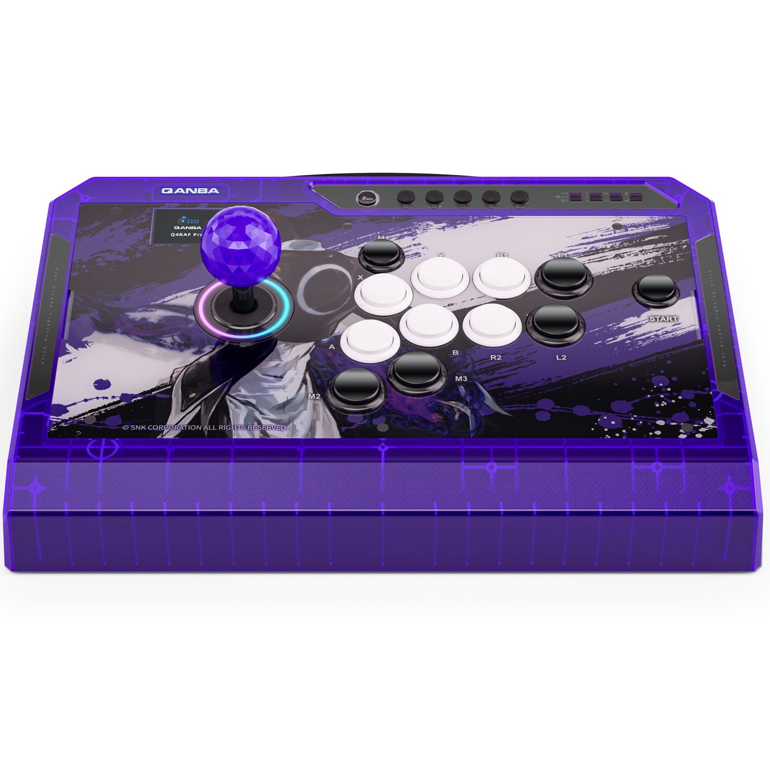 Qanba Q4 RAF Pro 8K Arcade Fight Stick - SNK�����饤���󥹾��� ���󥰡����֡��ե��������� ������ ������� Q4 �ץ� 8K ���������� �ե����� ���ƥ��å� (PC�б�) 8000Hz �ݡ���󥰥졼�� Ķ��®�쥹�ݥ� 11�ܥ��� �����������ϥޥåԥ� OLED��˥��� ͭ��/2.4G/Bluetooth��³ �����Ż����ܥ���/��С�����  ��Ŭ�ޡ���������