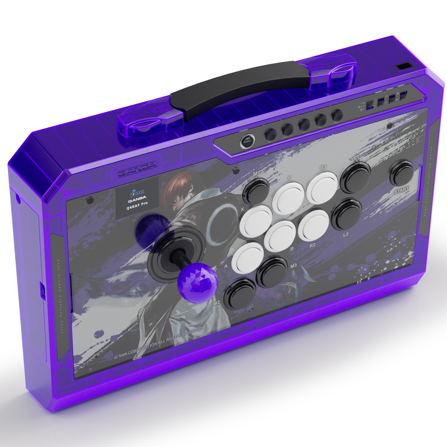 Qanba Q4 RAF Pro 8K Arcade Fight Stick - SNK�����饤���󥹾��� ���󥰡����֡��ե��������� ������ ������� Q4 �ץ� 8K ���������� �ե����� ���ƥ��å� (PC�б�) 8000Hz �ݡ���󥰥졼�� Ķ��®�쥹�ݥ� 11�ܥ��� �����������ϥޥåԥ� OLED��˥��� ͭ��/2.4G/Bluetooth��³ �����Ż����ܥ���/��С�����  ��Ŭ�ޡ���������