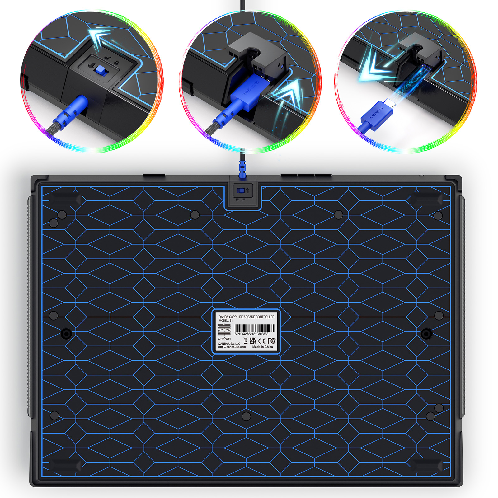 未開封　QANBA SAPPHIRE クアンバ　アケコン　レバーレス Qanba Sapphire Arcade Controller クァンバ サファイア