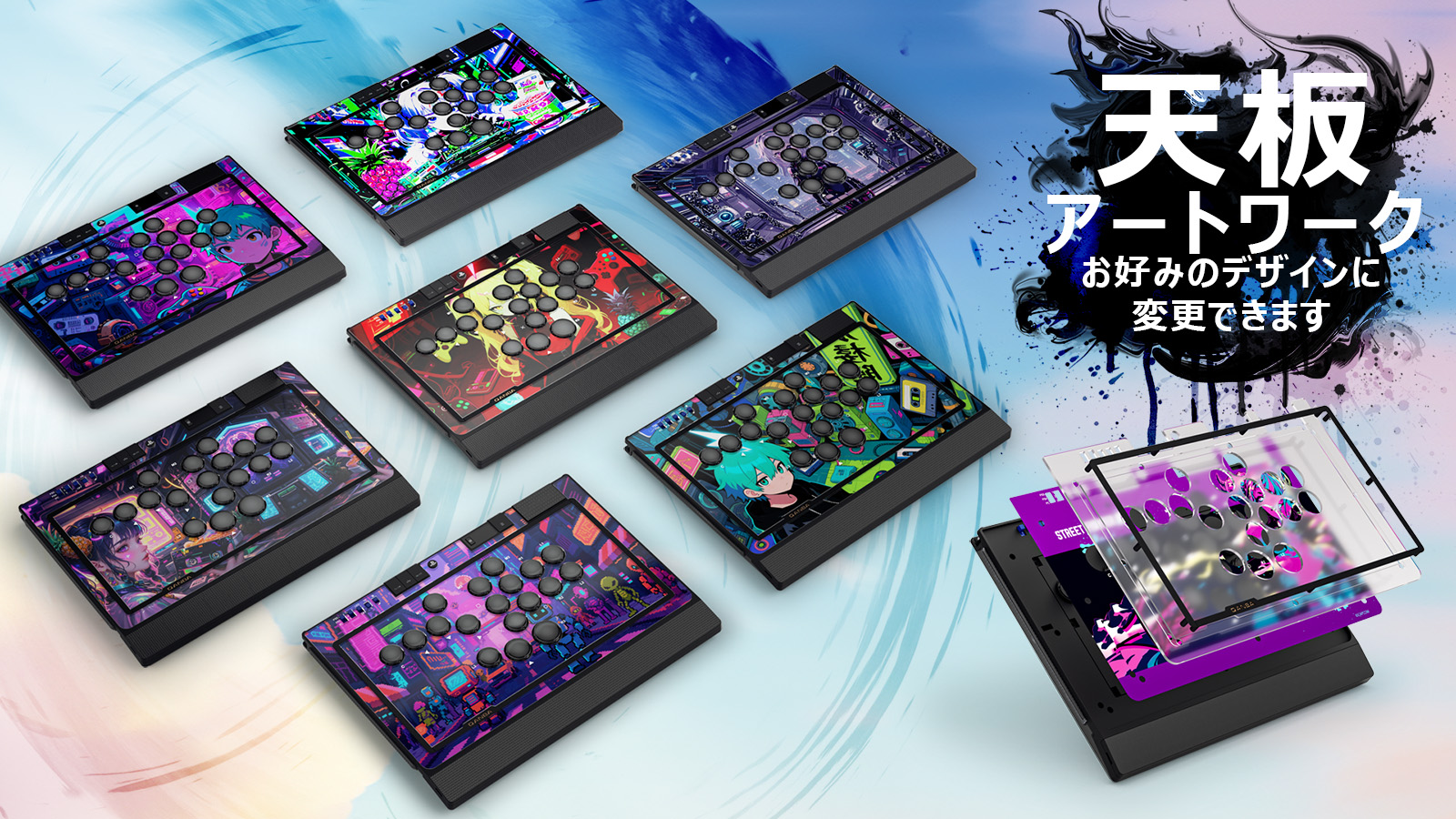 [������ŵ�դ�] Qanba SAPPHIRE �� Capcom Street Fighter 6 JURI Limited Edition S1-01 Arcade Controller ������� ���ե����� x ���ץ��� ���ȥ꡼�ȥե������� 6 ����� ��С��쥹 ���������� ����ȥ����顼 ��ߥƥåɥ��ǥ������ (PlayStation���5 / PlayStation���4 / PC)