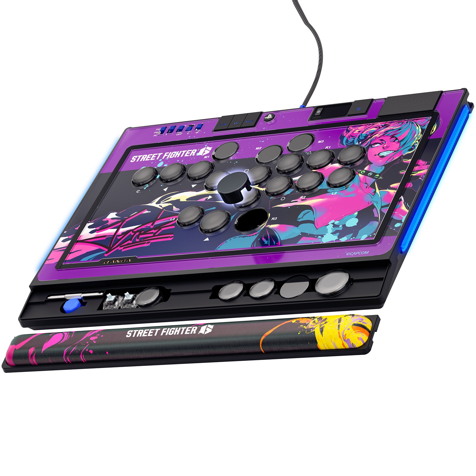 [������ŵ�դ�] Qanba SAPPHIRE �� Capcom Street Fighter 6 JURI Limited Edition S1-01 Arcade Controller ������� ���ե����� x ���ץ��� ���ȥ꡼�ȥե������� 6 ����� ��С��쥹 ���������� ����ȥ����顼 ��ߥƥåɥ��ǥ������ (PlayStation���5 / PlayStation���4 / PC)