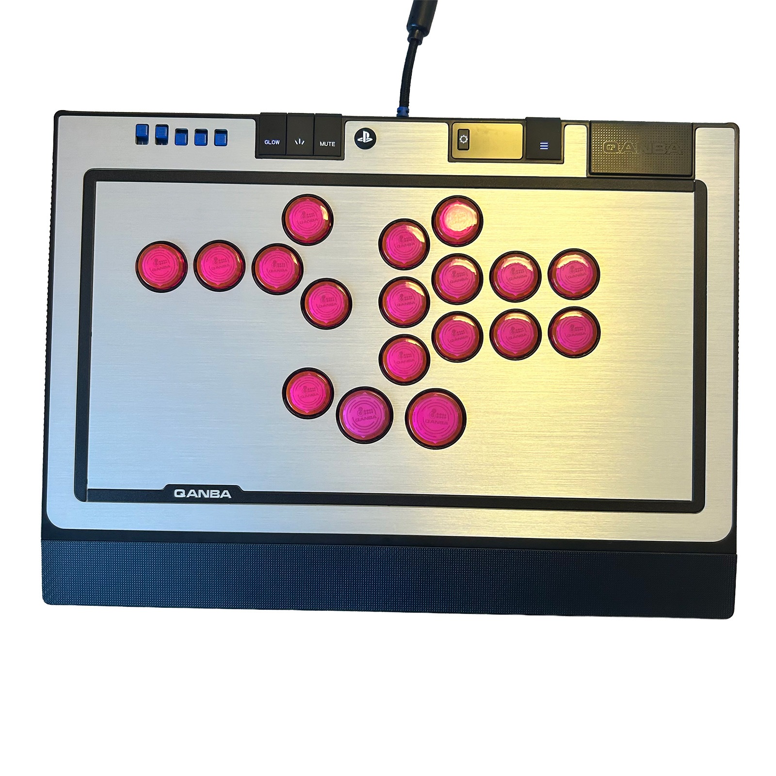 [���ե��å�] Qanba SAPPHIRE S1 Arcade Controller ������� ���ե����� ��С��쥹 ���������� ����ȥ����顼 & ARCADESHOCK HG Aluminum Panel ���������� ����å� �ϥ����졼�� ����ߥ˥���ѥͥ� & �����ܥ��� ����å� ���å� �Хꥨ�������