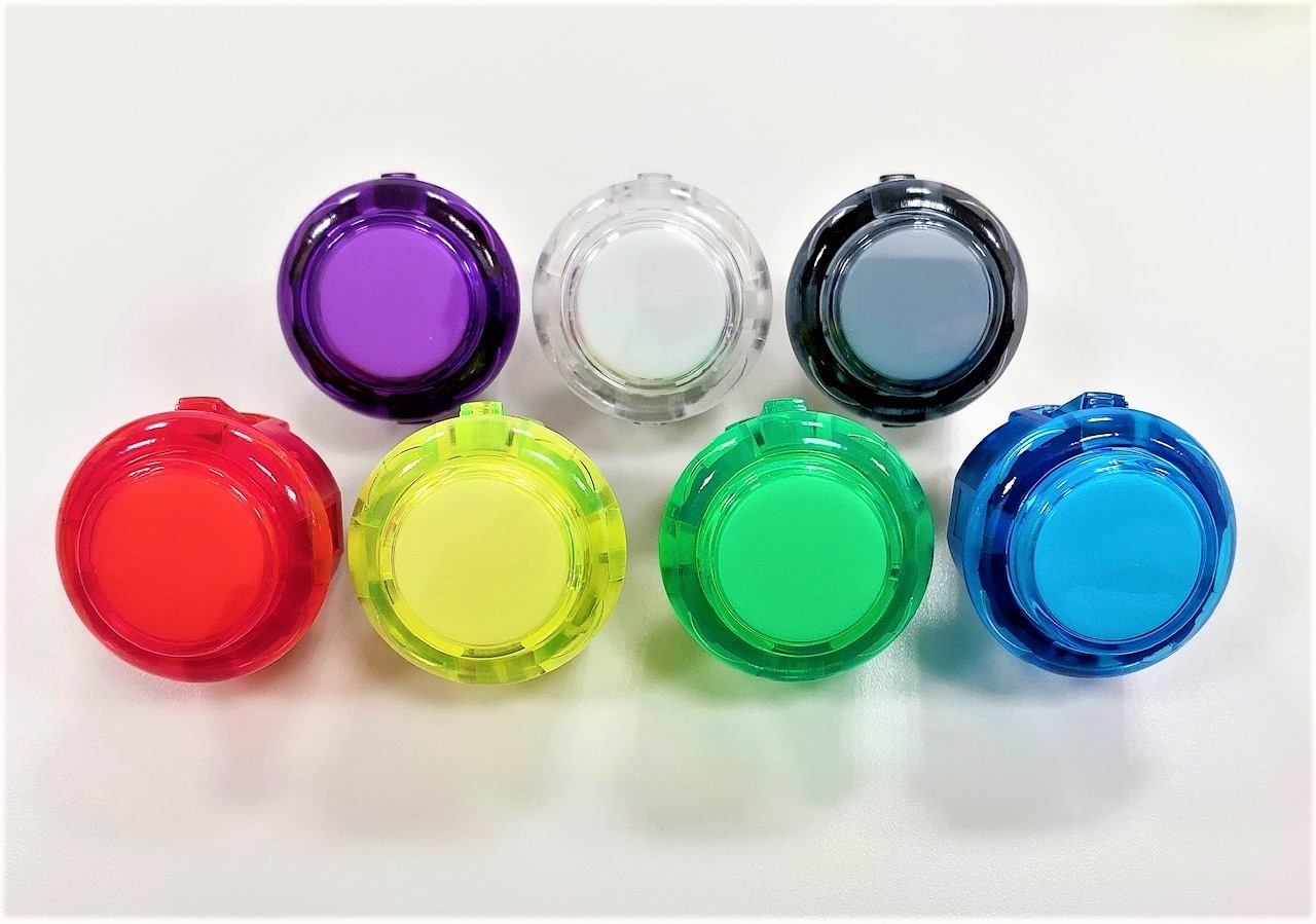 クリア】三和電子 ハメ込み式クリア押しボタン24φ （スタート