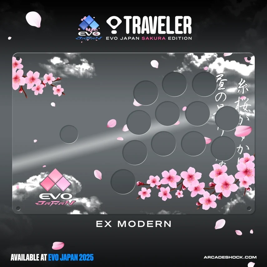 ARCADE SHOCK AS TRAVELER ACRYLIC CONTROLLER CASE EVO Japan SAKURA EDITION  å AS ȥ٥顼 EVO Japan   ȥ顼  ñ ѡĤ䥢꡼°ޤ