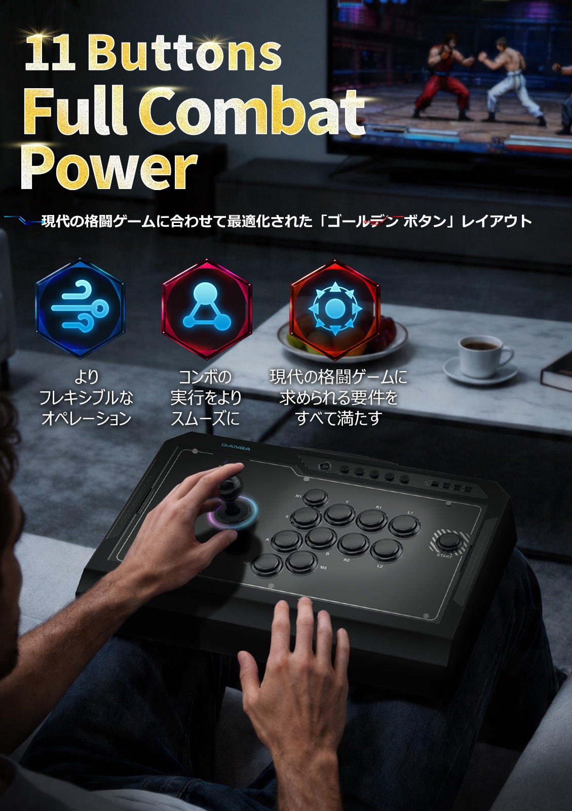 プレオーダー] Qanba Q4 RAF Pro 8K Arcade Fight Stick クァンバ Q4