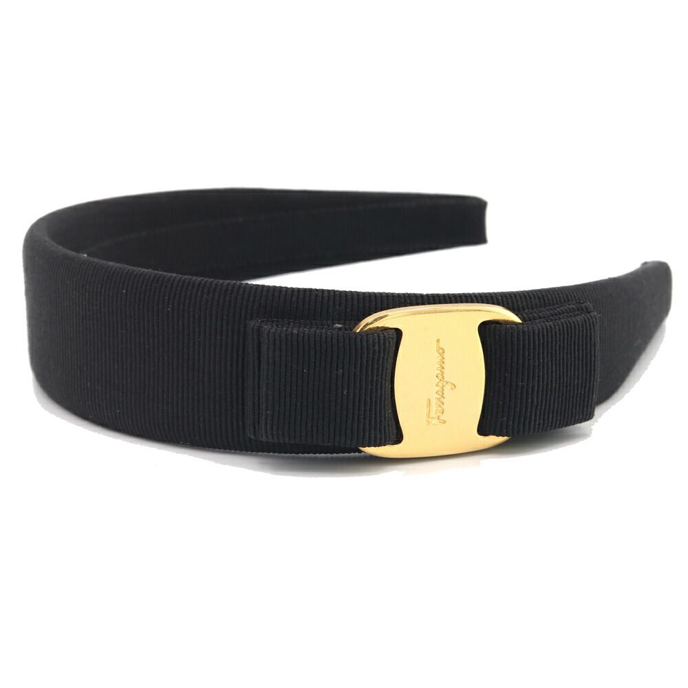 新品　FERRAGAMO フェラガモ カチューシャ　ヴィンテージ　ブラック 新品 FERRAGAMO フェラガモ カチューシャ ヴィンテージ ブラック
