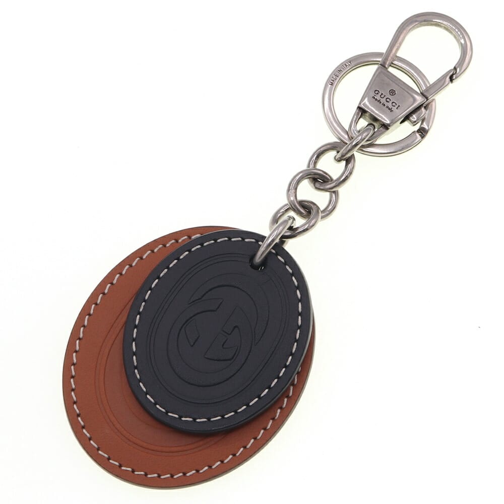 極美品★グッチ GUCCI キーリング ブラウン レザー ゴールド □ブランド別,グッチ GUCCI | 夢市場プレミア公式サイト