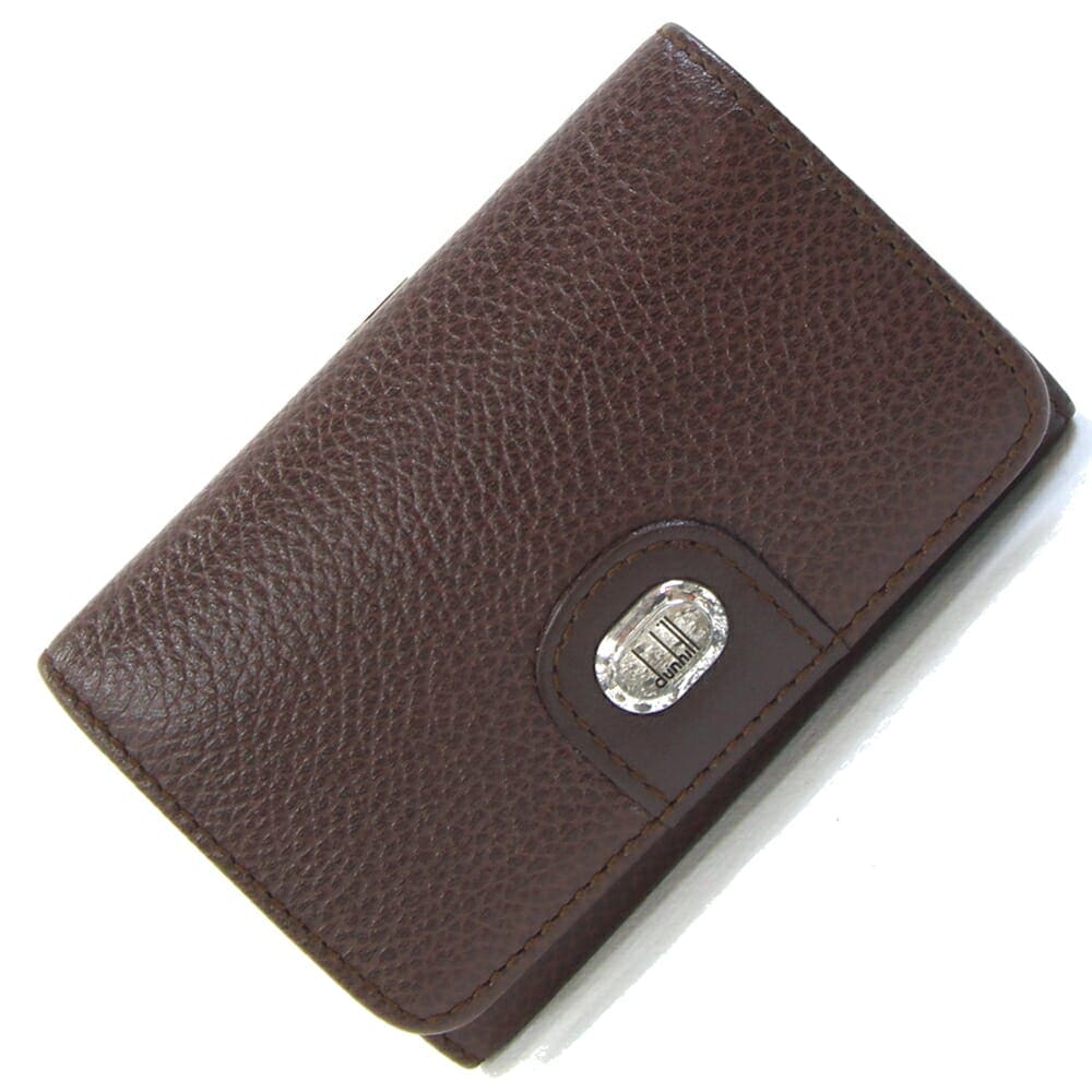 ダンヒル キーケース 財布 ダークブラウン レザー メンズ Dunhill