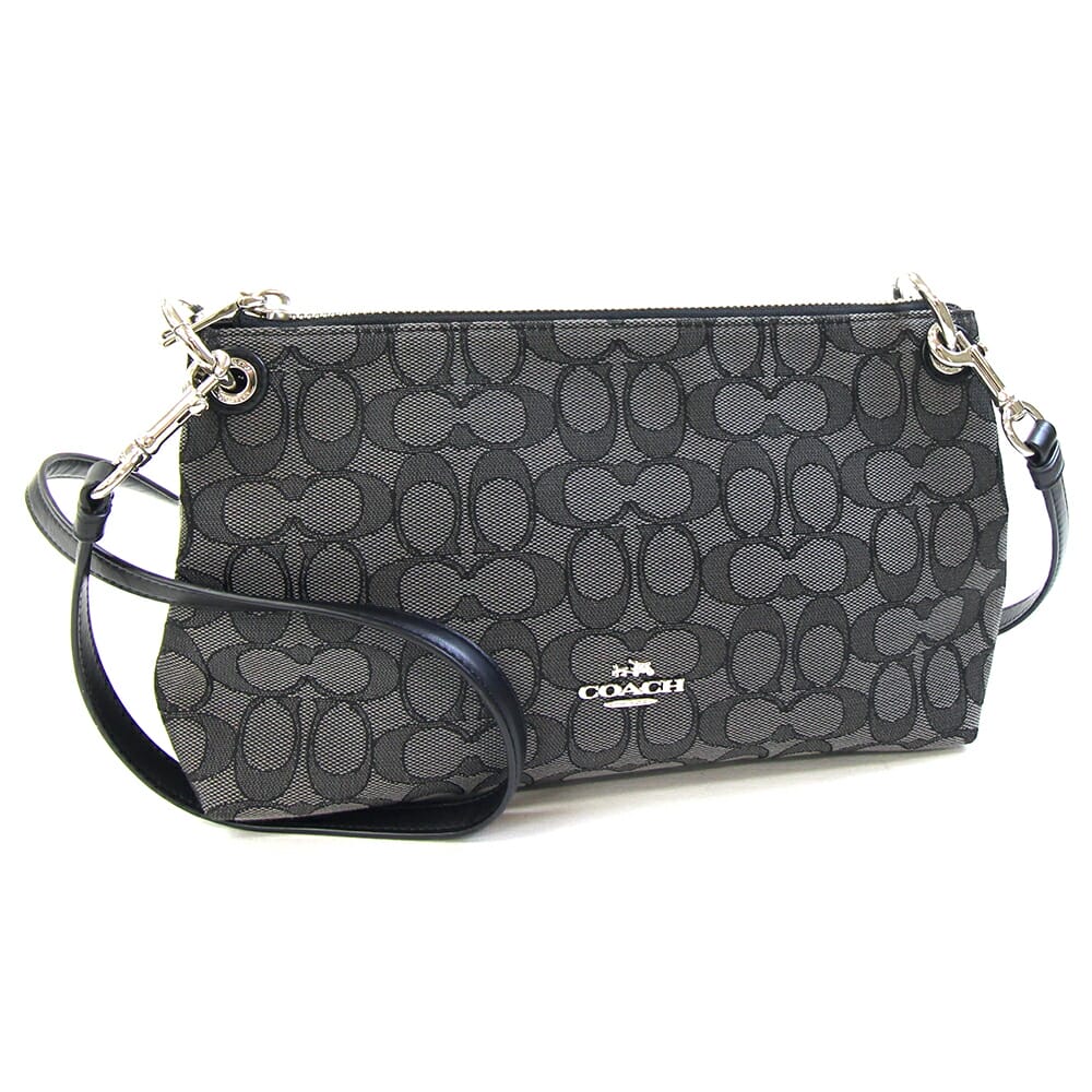 COACH コーチ メタリック レザー ショルダー サッチェルバッグ