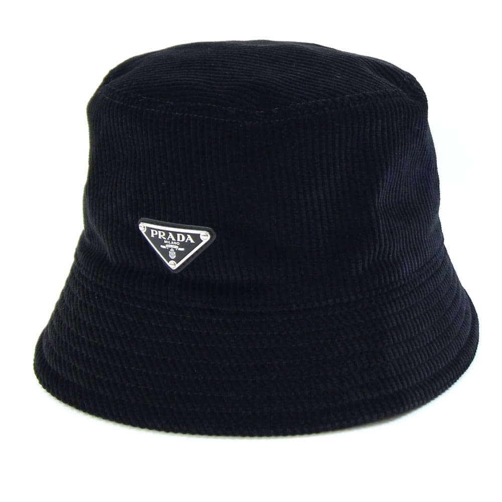 ・PRADA・プラダ・コーデュロイ・バケットハット・ブラック・ 楽天市場】PRADA プラダ バケットハット 2HC137 1JHC メンズ