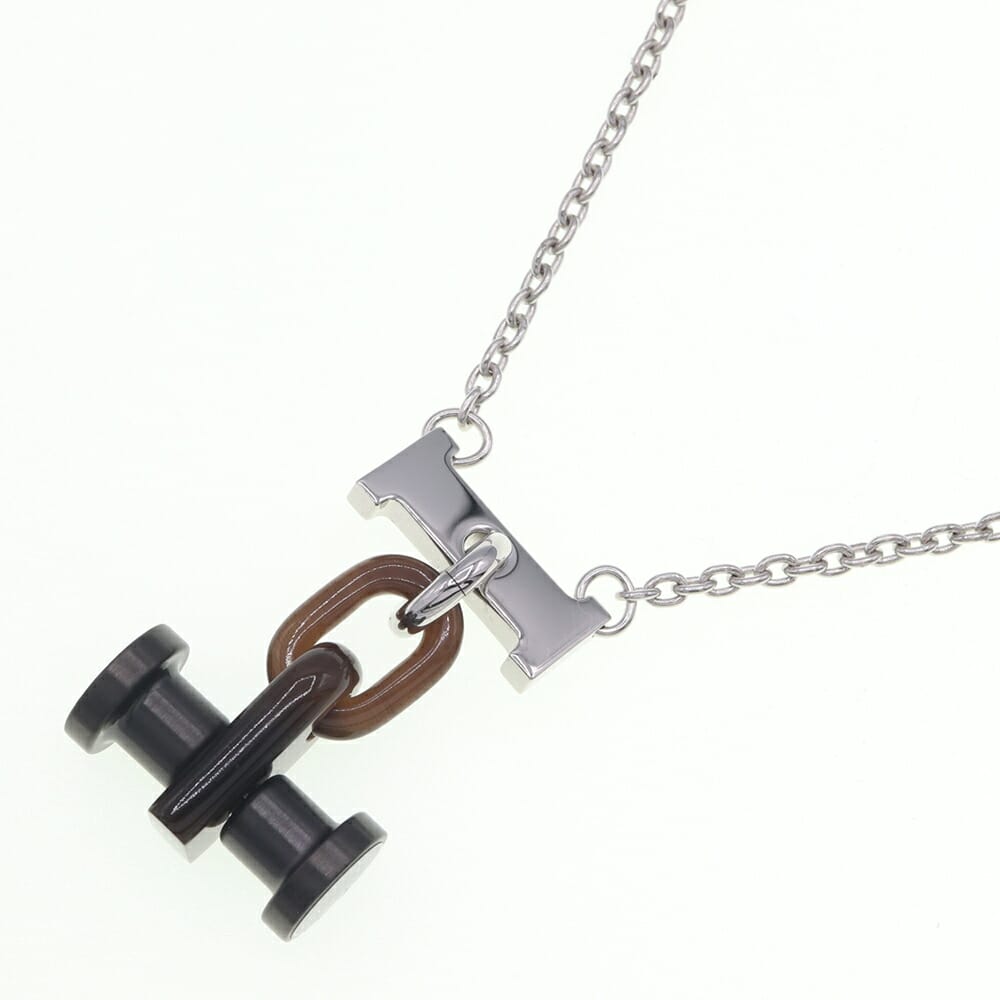HERMES バッファローホーンネックレス　モビールH 中古・古着通販】HERMES (エルメス) モビールHバッファロー