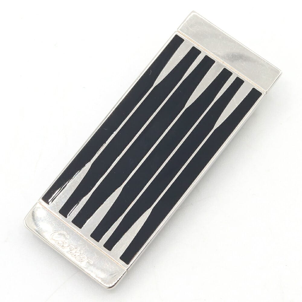 美品✨Cartier マネークリップ レザー ブラック 楽天市場】[訳あり]カルティエ 折り財布マネークリップ ブラック