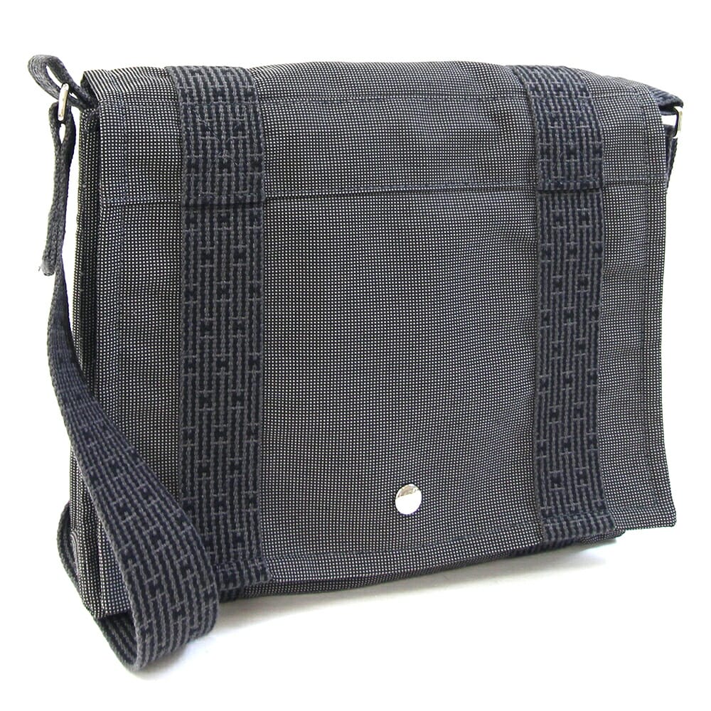 エルメス ショルダーバッグ エールライン バサスPM グレー キャンバス